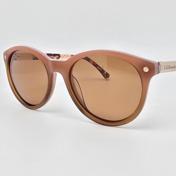 L.K. Bennett LKBSUN28 Brown Fade Frame Polarized Brown Lens Sunglasses 53-19-140 - Picture 1 of 13